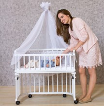 Sengehest Hvid, Boxspring og Maxi - Babybay